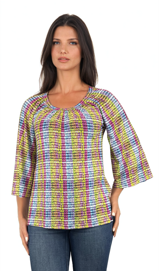 Bluza dama - tricou cu maneci 3/4 si decolteu rotund