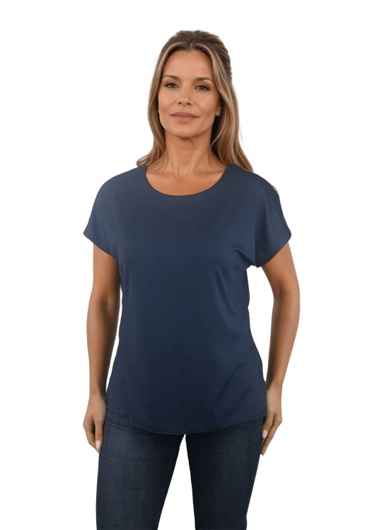 Bluza dama - tricou cu maneca scurta si decolteu rotund